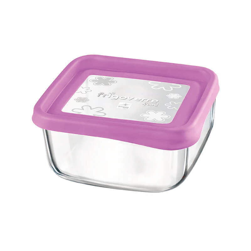Frigoverre Fun 15x15 cm Contenitore Per Alimenti Quadra Fucsia
