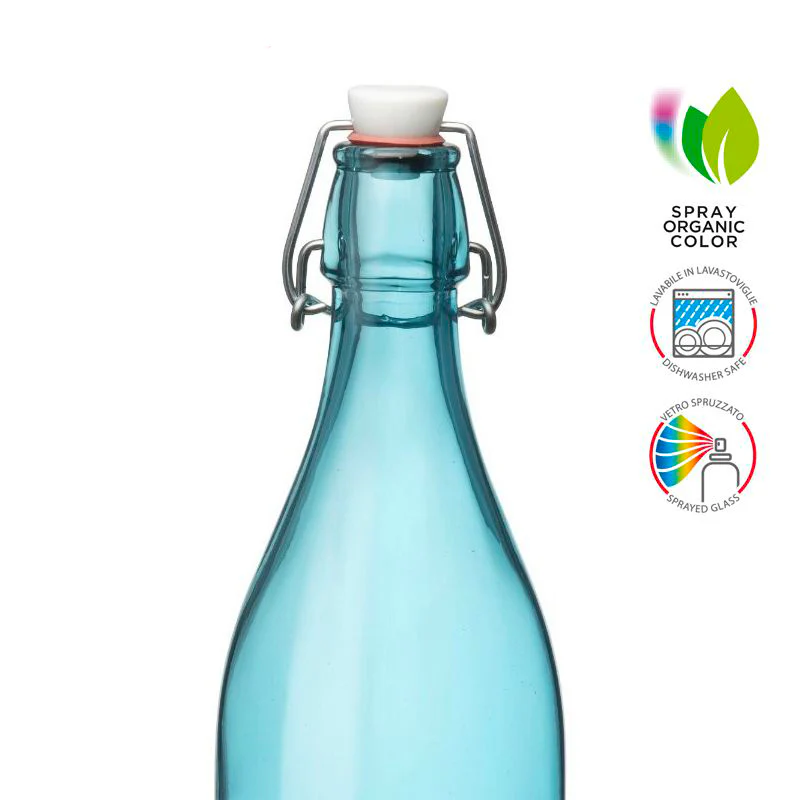 Giara Multicolor Bottiglia Azzurro 100 cl Set 6 Pz - Image 3