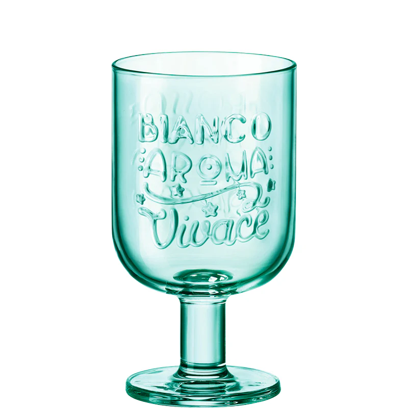Graphica Federal Green Calice Large 36,5 cl Set 6 Pz in Vetro Colorato Verde