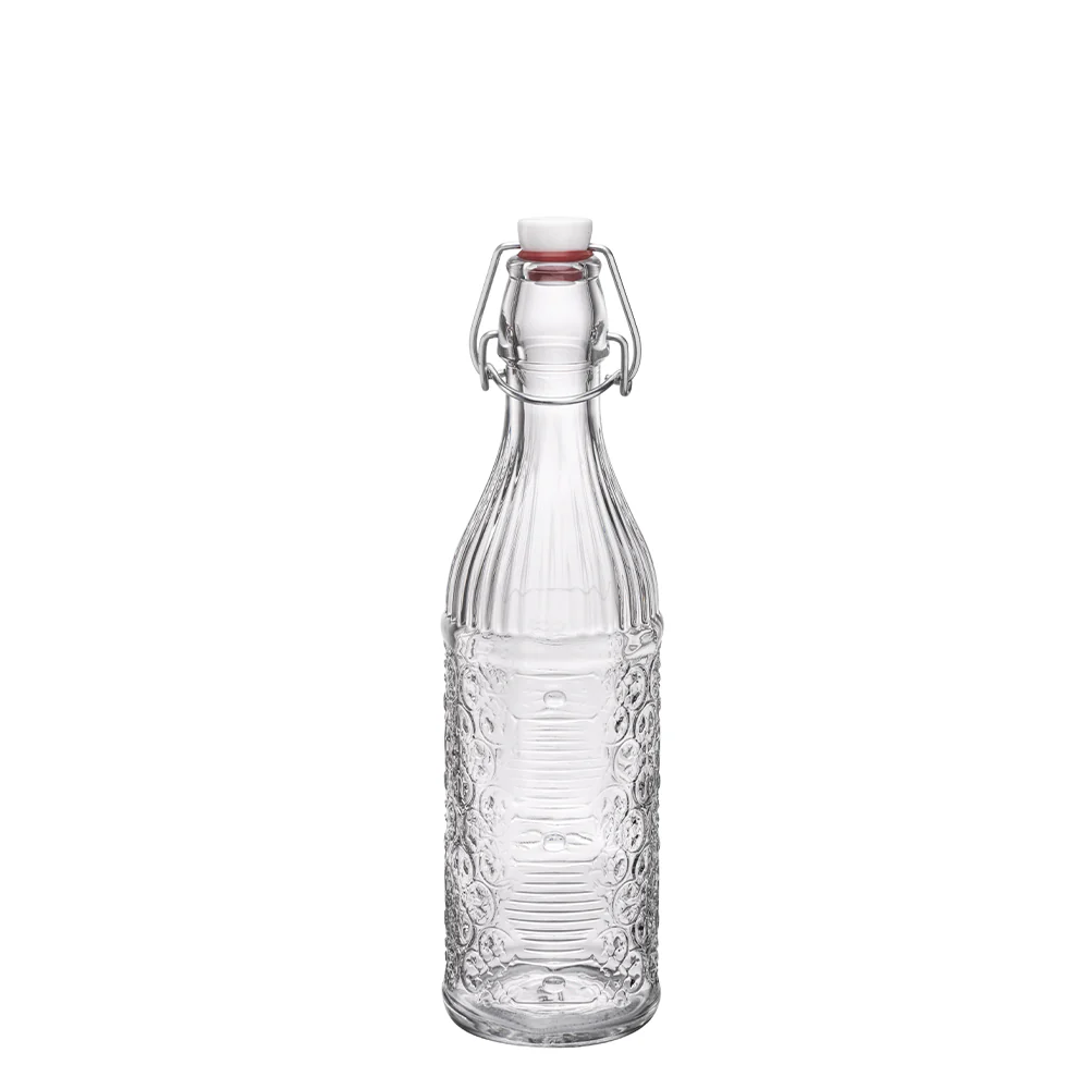Italian Heritage Bottiglia Acqua Con Tappo Ermetico 50 cl In Vetro Set da 6 Pezzi