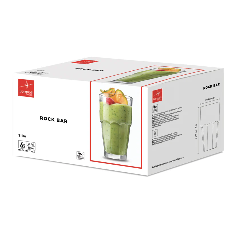 Rock Bar Slim 36,9 cl Set 6 Pz In Vetro Temperato - Image 3